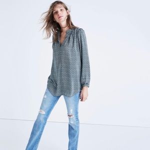 Madewell Silk Memory Blouse in Bandana Floral
